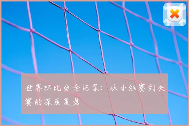 世界杯比分全记录:从小组赛到决赛的深度复盘